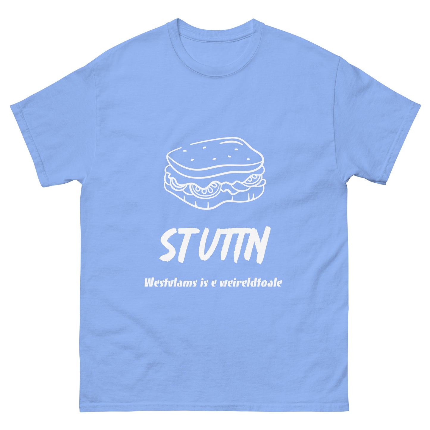 Lekkere 'STUTTN' T-shirt - Westvlams is e weireldtoale