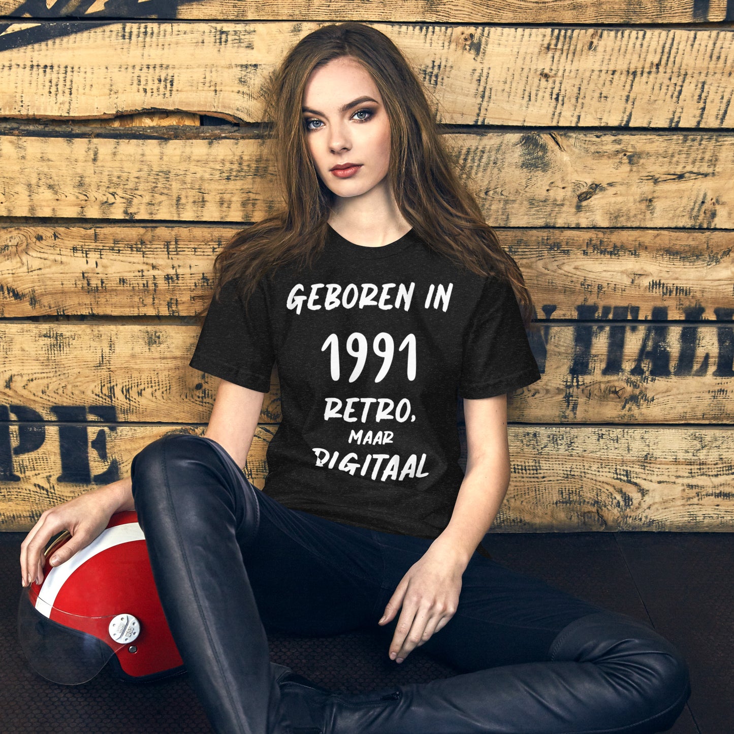 Retro T-shirt - "Geboren in 1991, Retro Maar Digitaal"