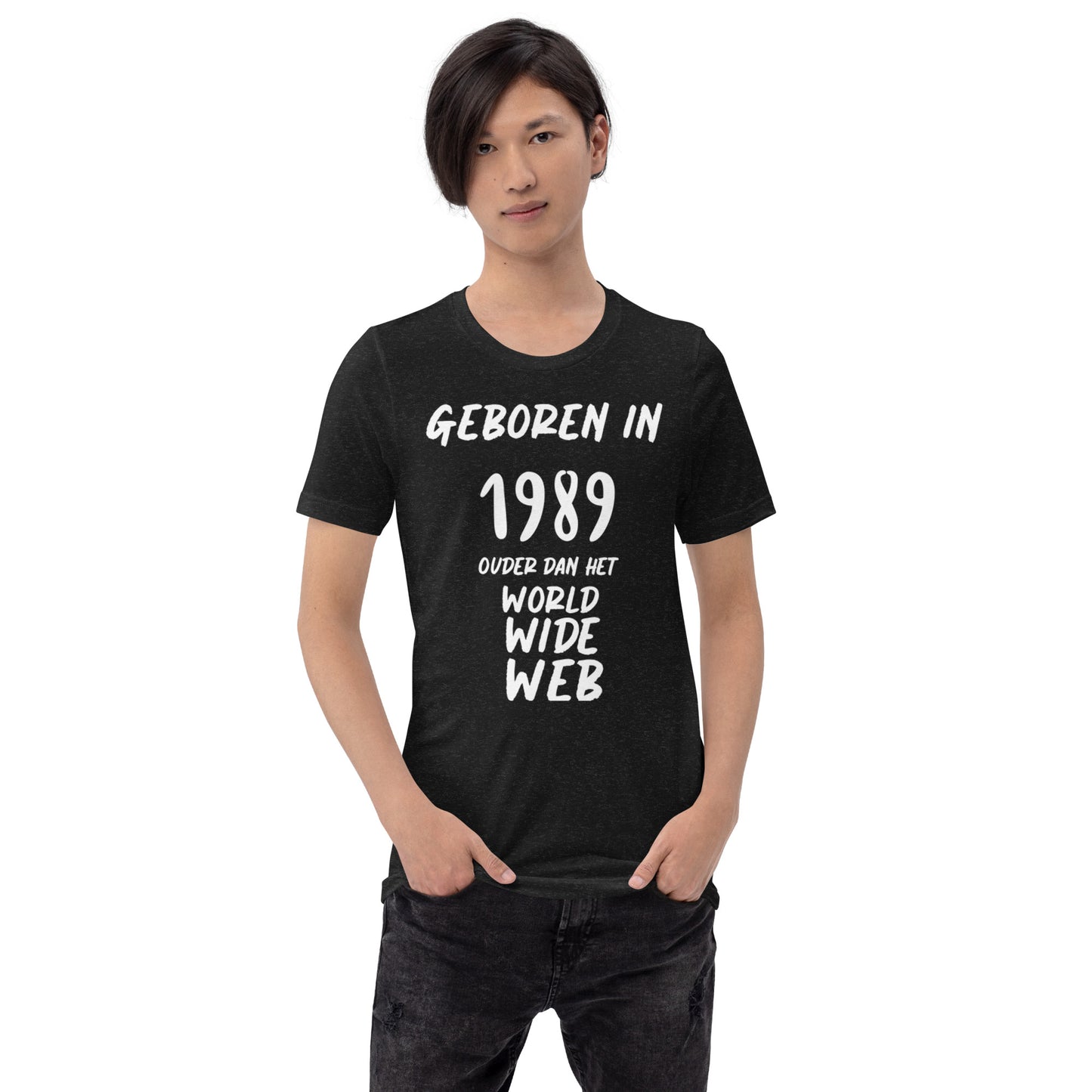 Retro T-shirt - "Geboren in 1989, Ouder Dan Het World Wide Web"