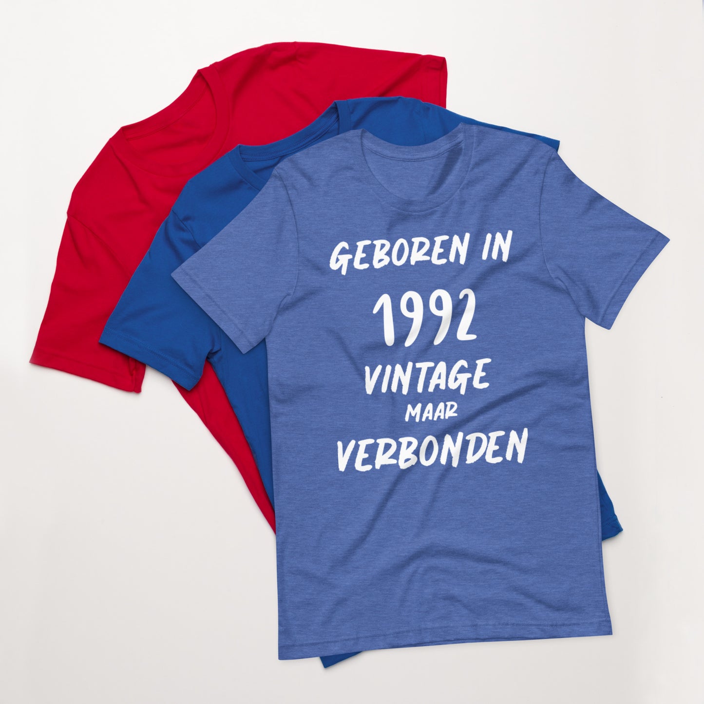 Retro T-shirt - "Geboren in 1992, Vintage Maar Verbonden"