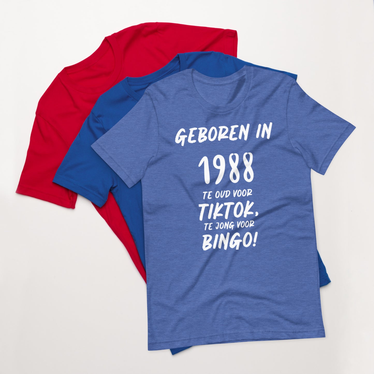 Retro T-shirt - "Geboren in 1988, Te Oud Voor TikTok, Te Jong Voor Bingo!"