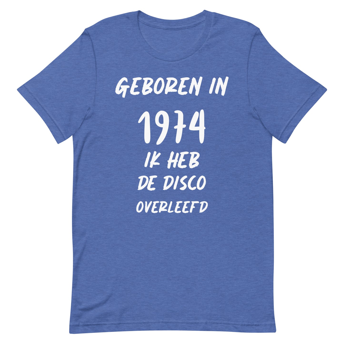 Retro T-shirt - "Geboren in 1974, Ik Heb De Disco Overleefd"