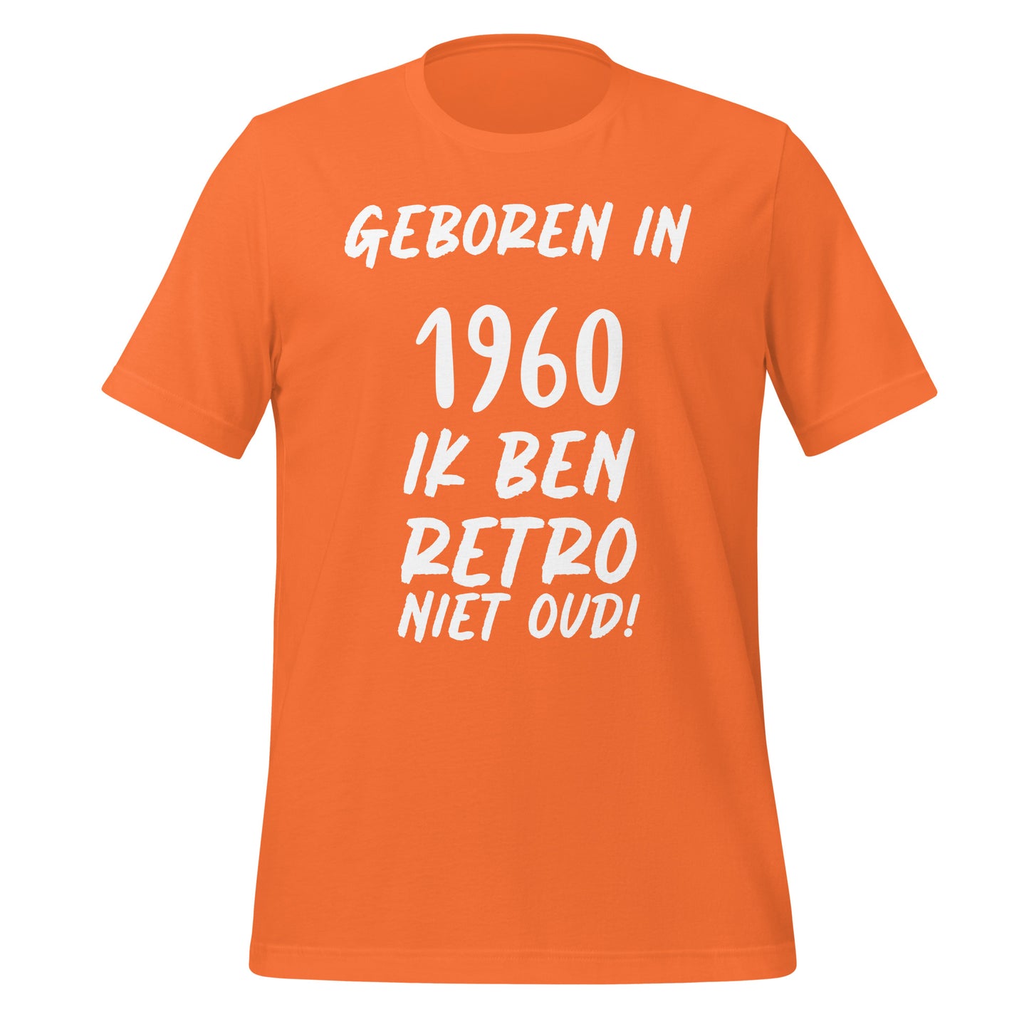 Retro T-shirt - "Geboren in 1960, Ik Ben Retro, Niet Oud!"
