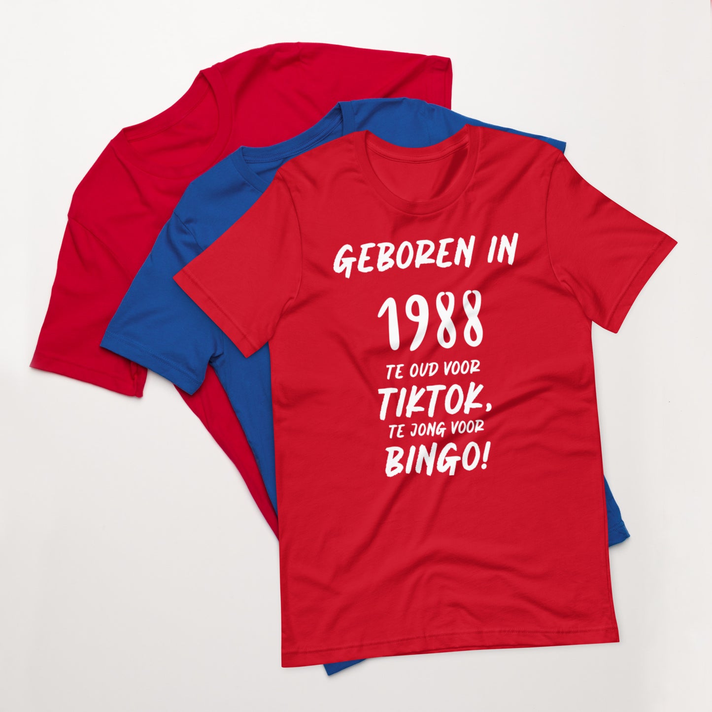 Retro T-shirt - "Geboren in 1988, Te Oud Voor TikTok, Te Jong Voor Bingo!"