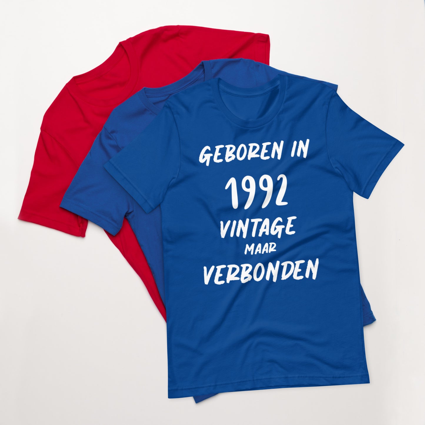 Retro T-shirt - "Geboren in 1992, Vintage Maar Verbonden"