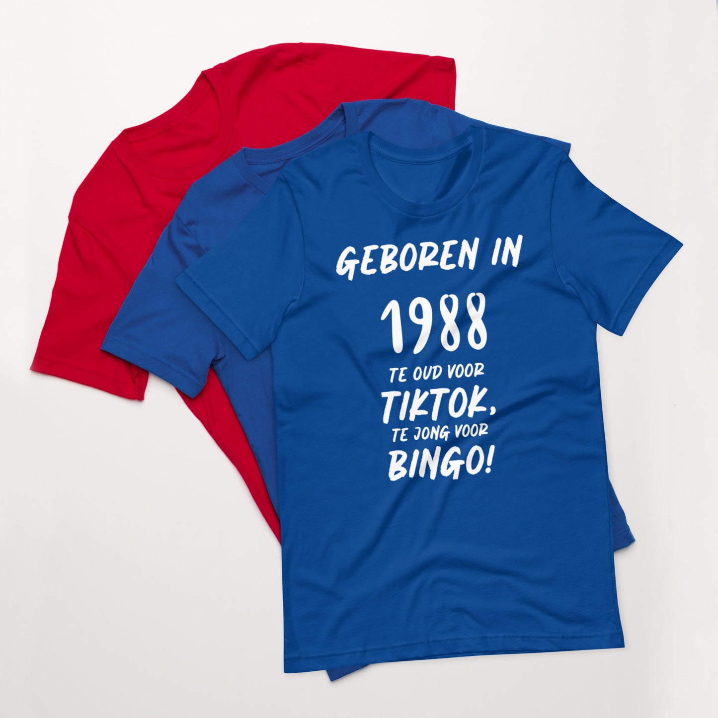 Retro T-shirt - "Geboren in 1988, Te Oud Voor TikTok, Te Jong Voor Bingo!"