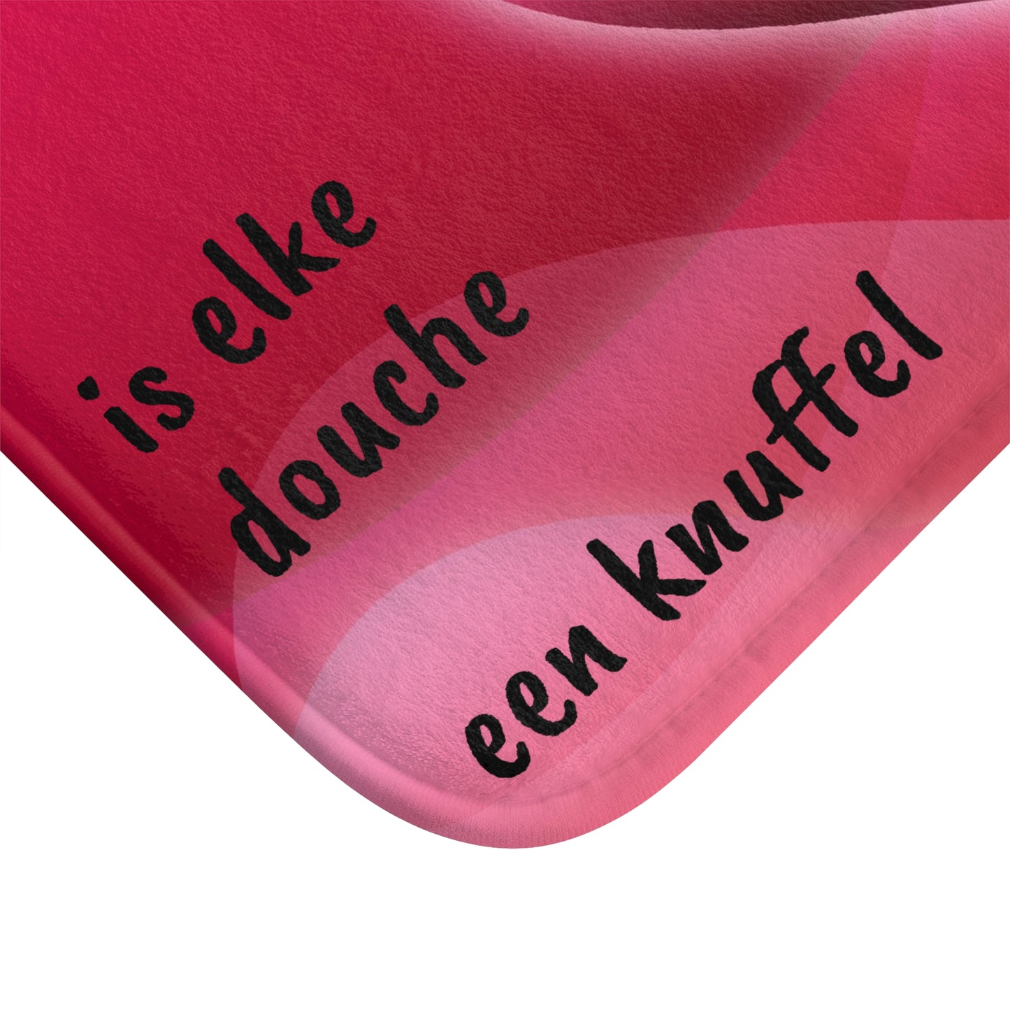 Luxe Roze Badmat - "In jouw armen is elke douche een knuffel"