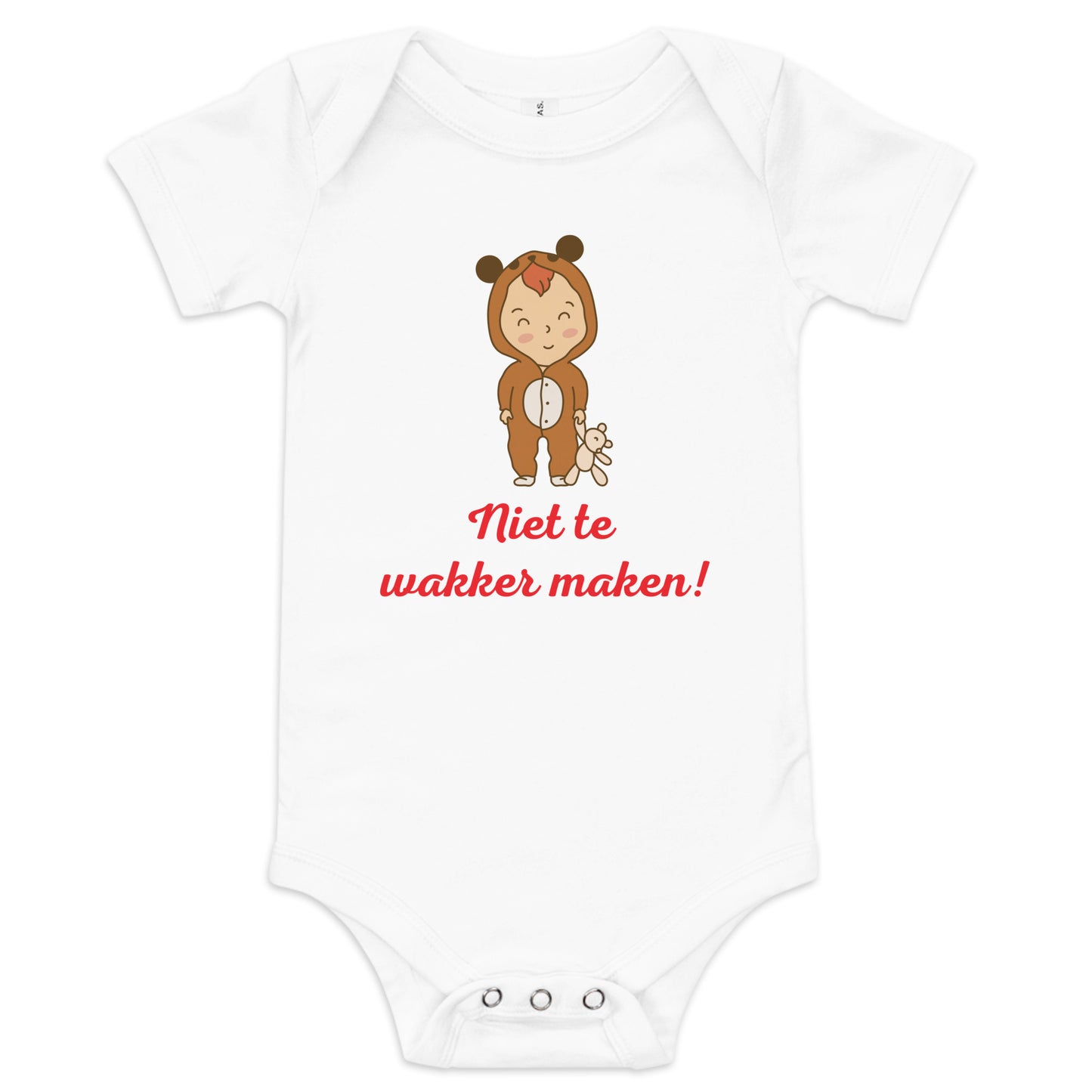 Unisex Baby Bodysuit "Niet te Wakker Maken!" - Speels en Comfortabel