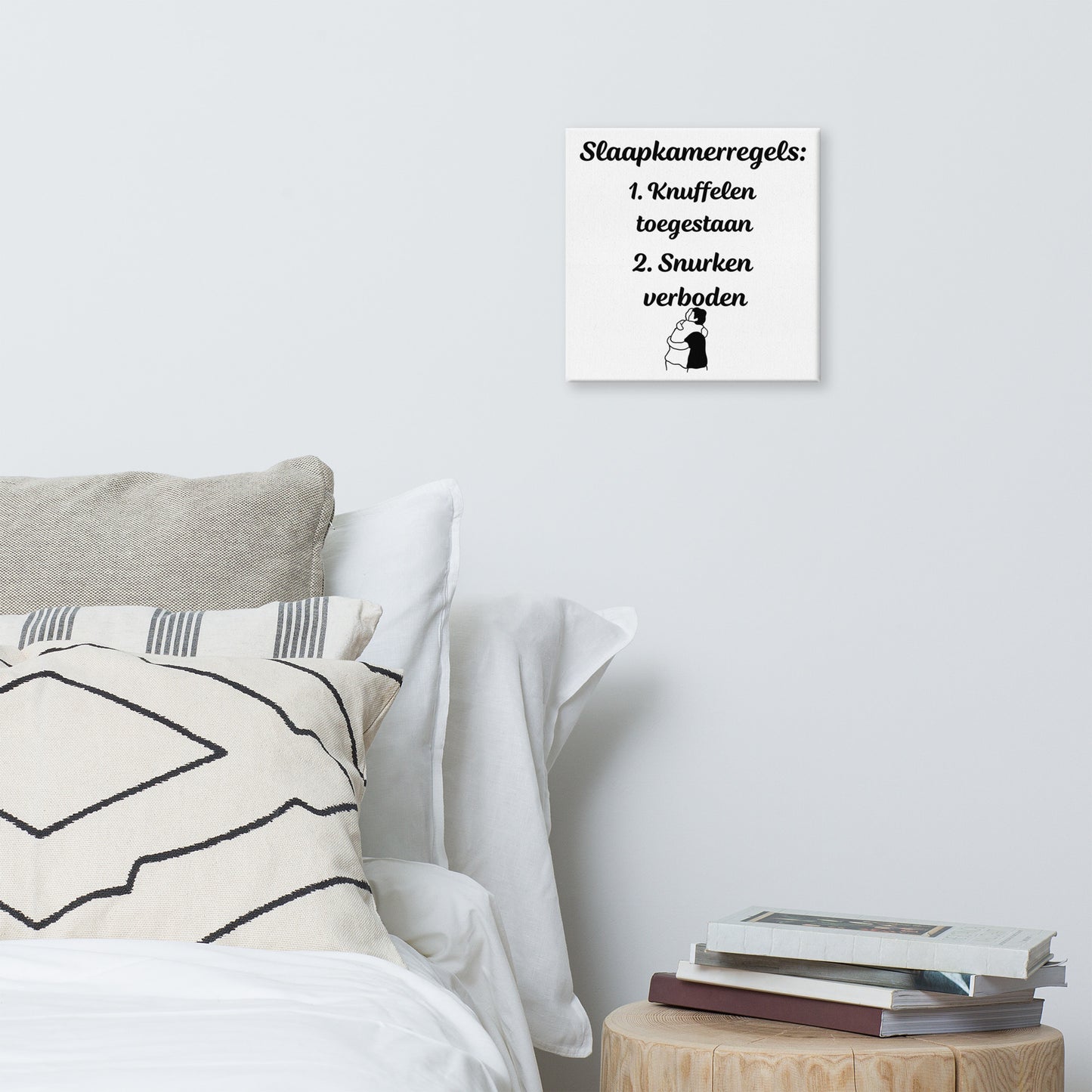 Slaapkamerregels Canvasprint - Humoristische Decoratie voor de Slaapkamer