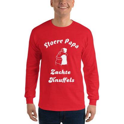 Lange Mouwen T-shirt - "Stoere Papa, Zachte Knuffels"