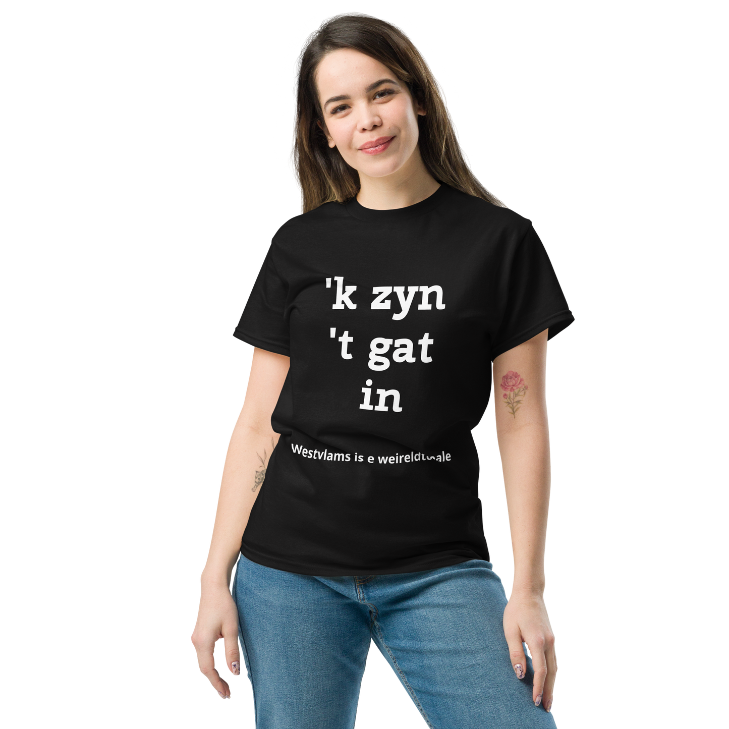 Stijlvol West-Vlaams T-shirt - 'k zyn 't gat in