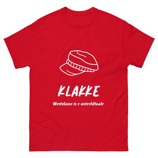 Stijlvolle 'KLAKKE' T-shirt - Westvlams is e weireldtoale