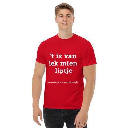 Stijlvol West-Vlaams T-shirt - 't is van lek mien liptje