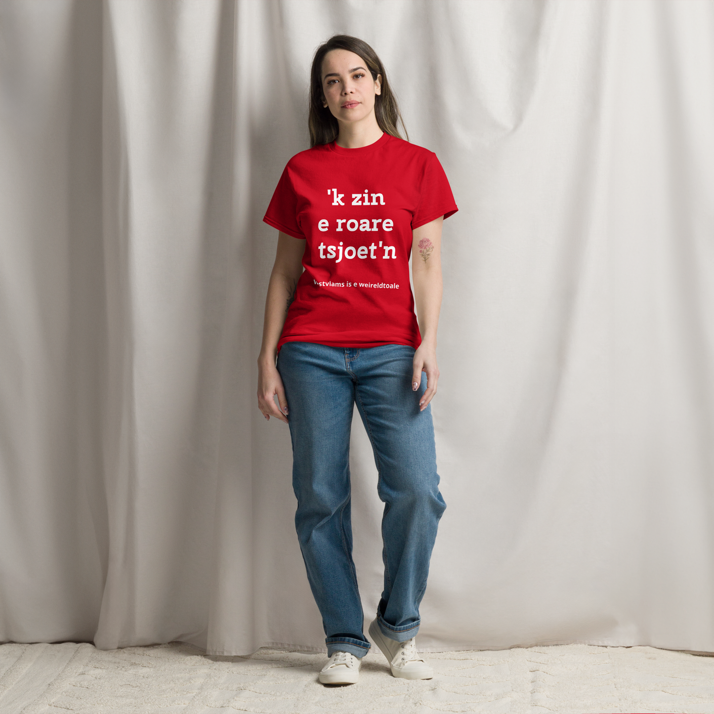 Stijlvol West-Vlaams T-shirt - 'k zin e roare tsjoet'n