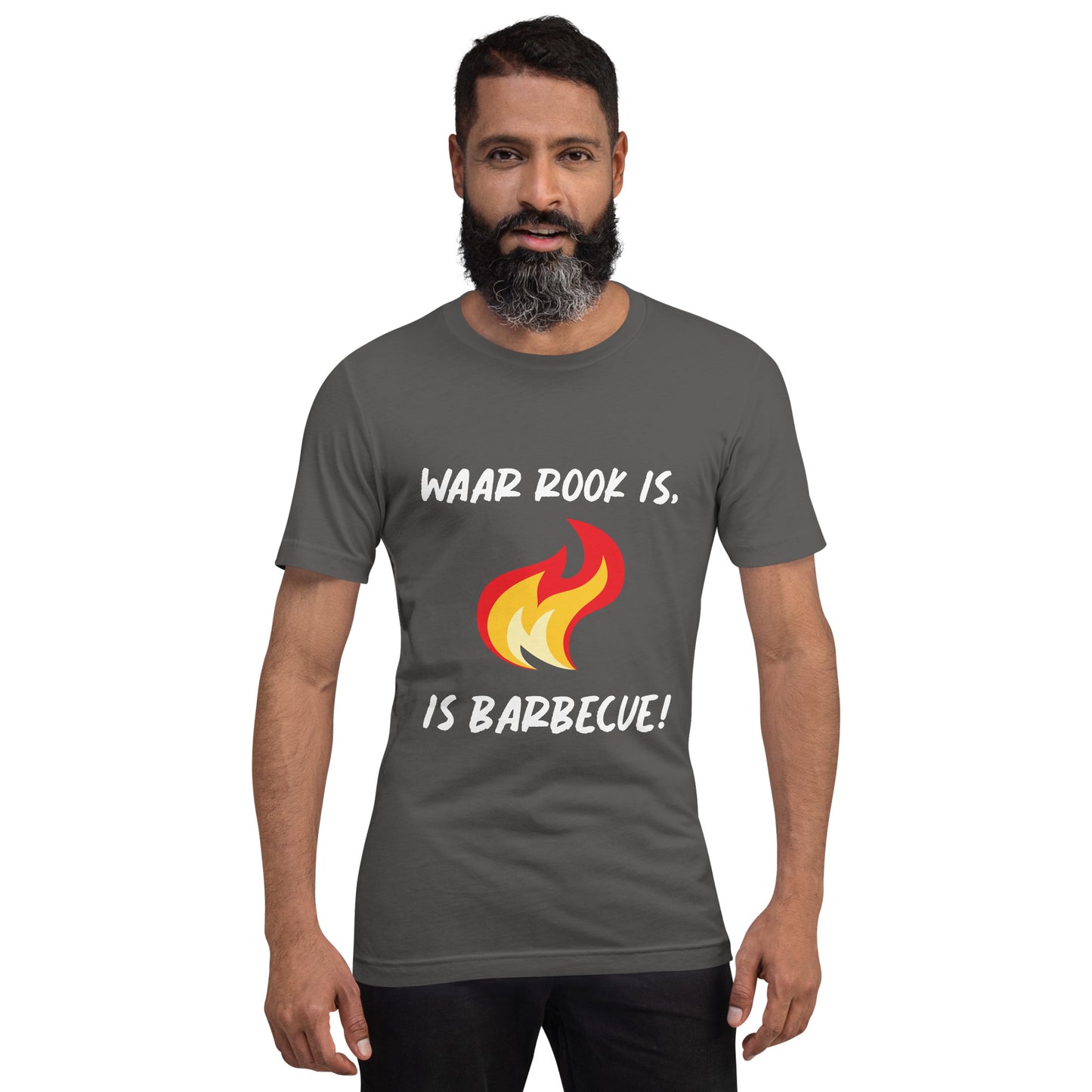 Humoristisch BBQ T-shirt - "Waar Rook Is, Is Barbecue!"