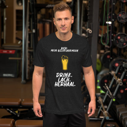 T-shirt - "Bier: Mijn Gelukshormoon - Drink. Lach. Herhaal."