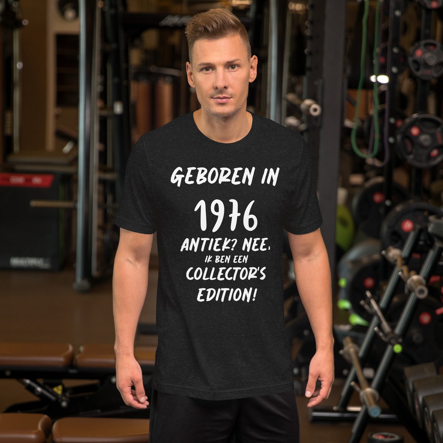 Retro T-shirt - "Geboren in 1976, Antiek? Nee, Ik Ben Een Collector's Edition!"