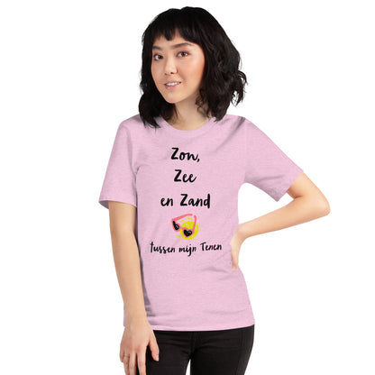 Zomers T-shirt - "Zon, Zee en Zand tussen mijn Tenen"