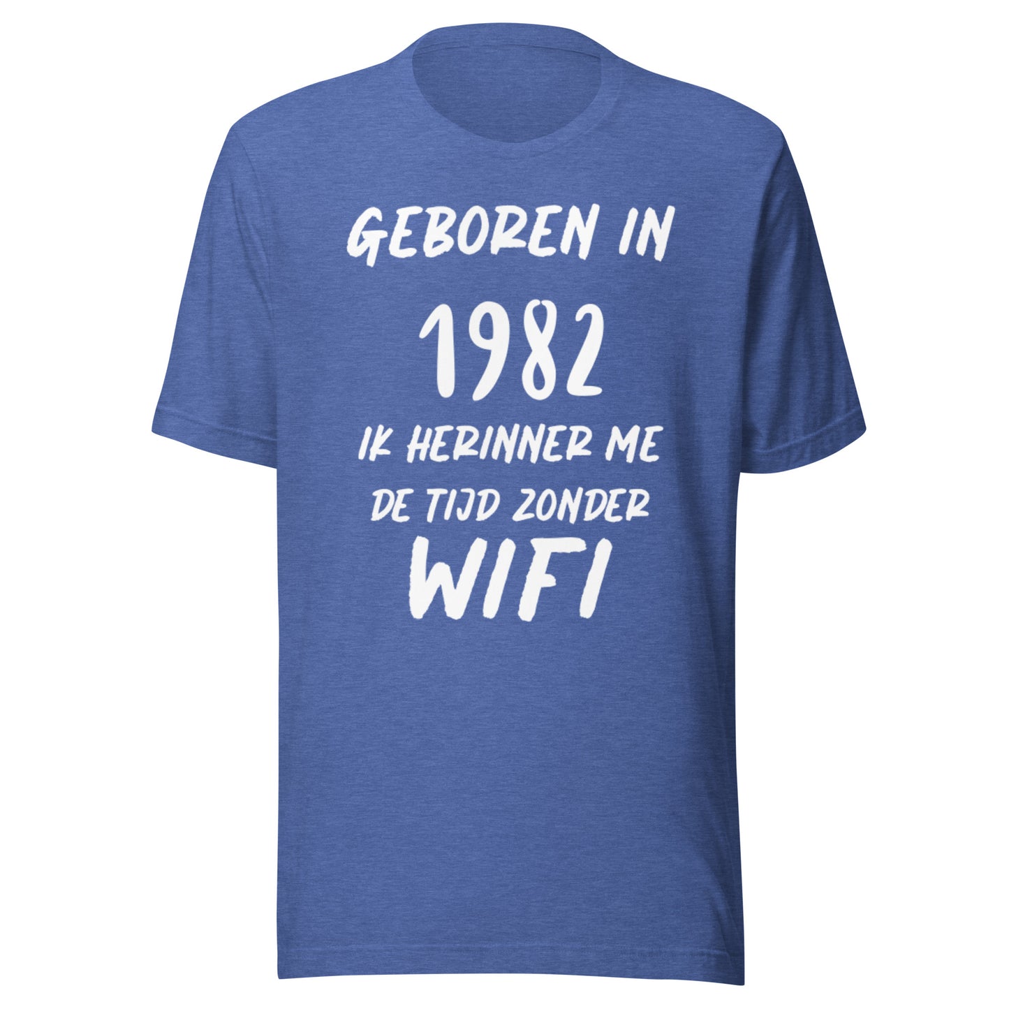 Retro T-shirt - "Geboren in 1982, Ik Herinner Me de Tijd Zonder WiFi"