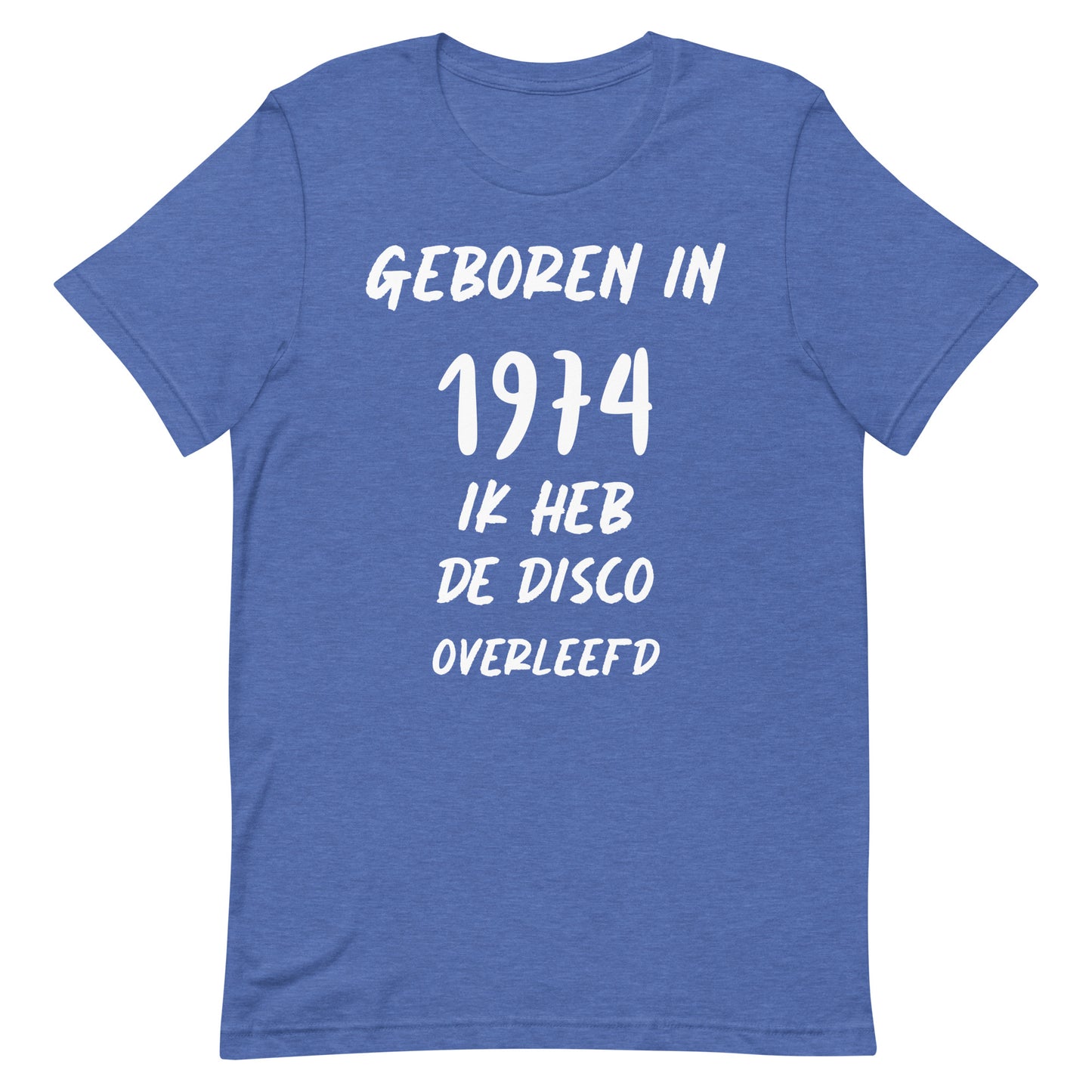 Retro T-shirt - "Geboren in 1974, Ik Heb De Disco Overleefd"