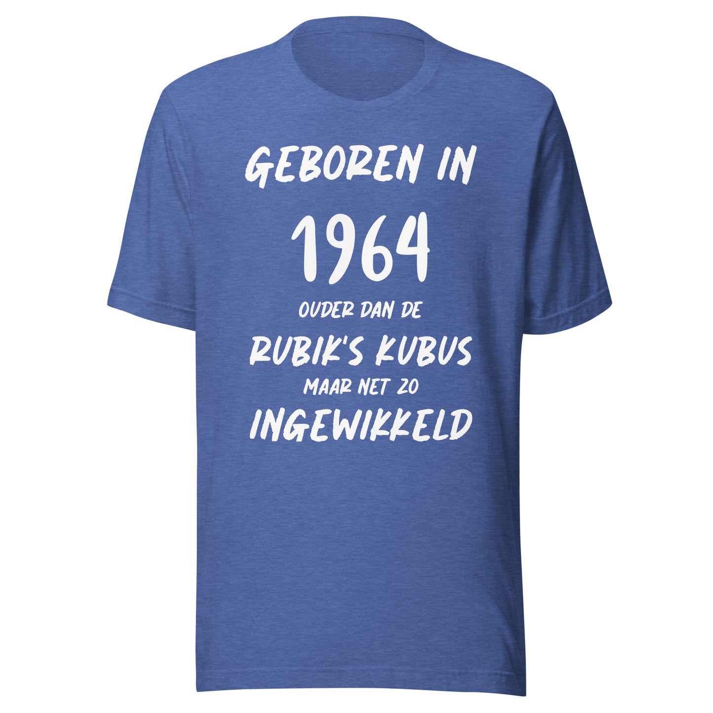 Retro T-shirt - "Geboren in 1964, Ouder dan de Rubik's Kubus"