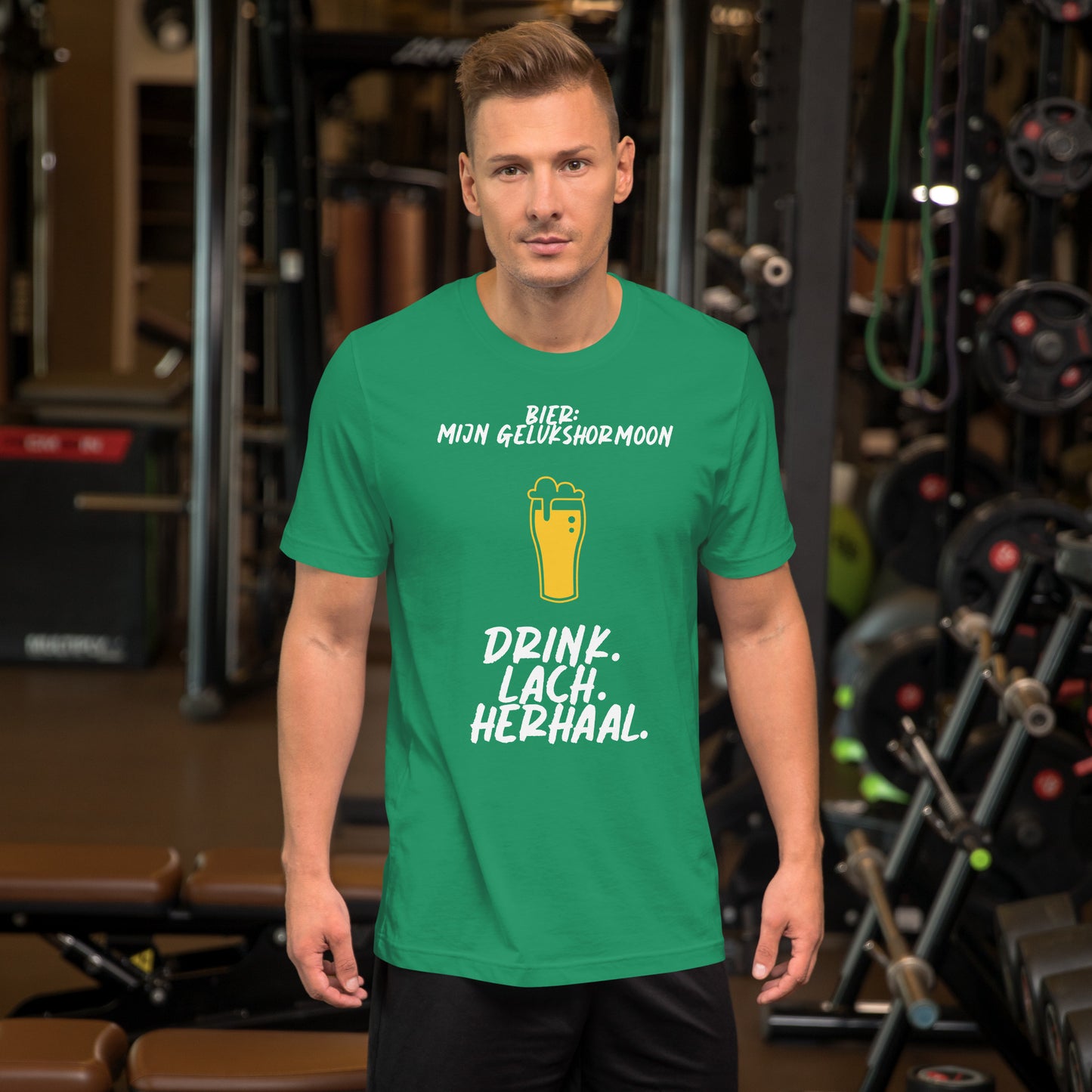 T-shirt - "Bier: Mijn Gelukshormoon - Drink. Lach. Herhaal."