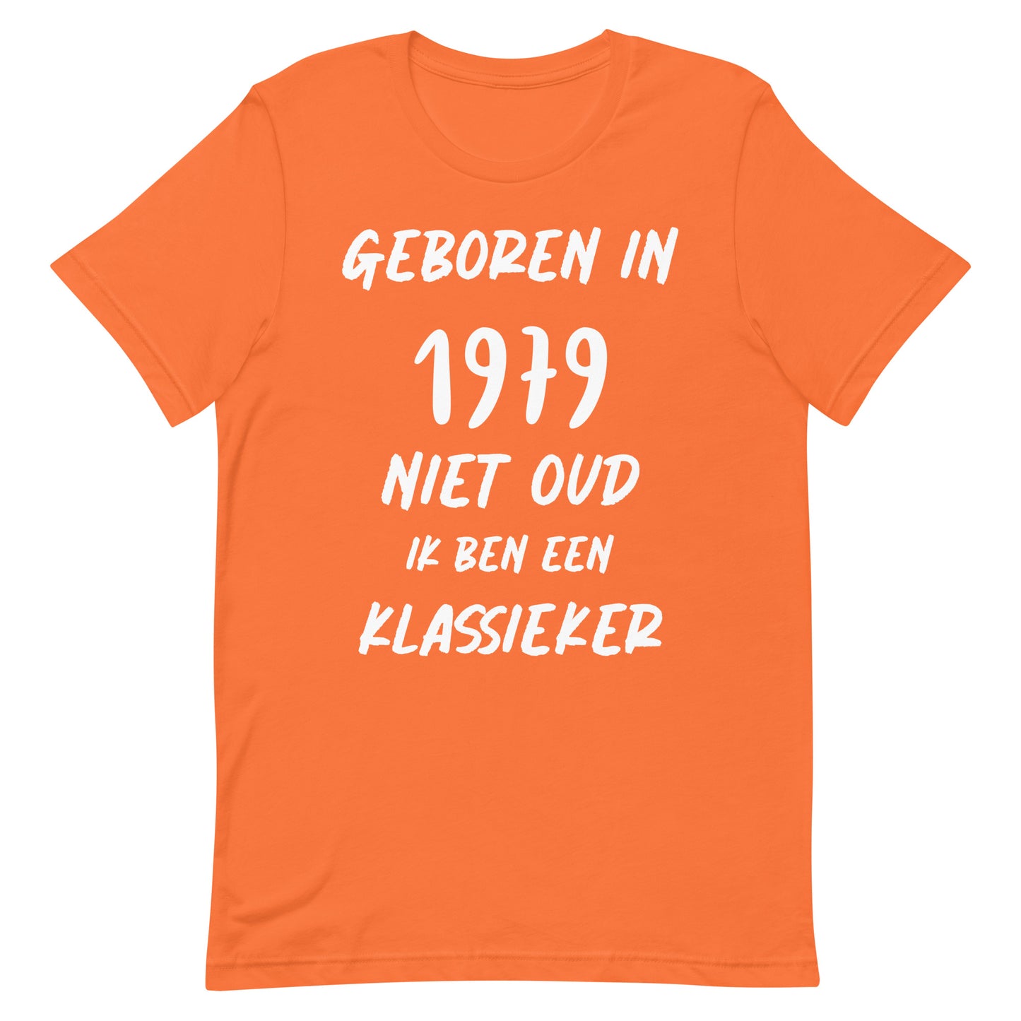 Retro T-shirt - "Geboren in 1979, Niet Oud, Ik Ben een Klassieker!"