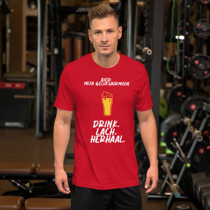 T-shirt - "Bier: Mijn Gelukshormoon - Drink. Lach. Herhaal."