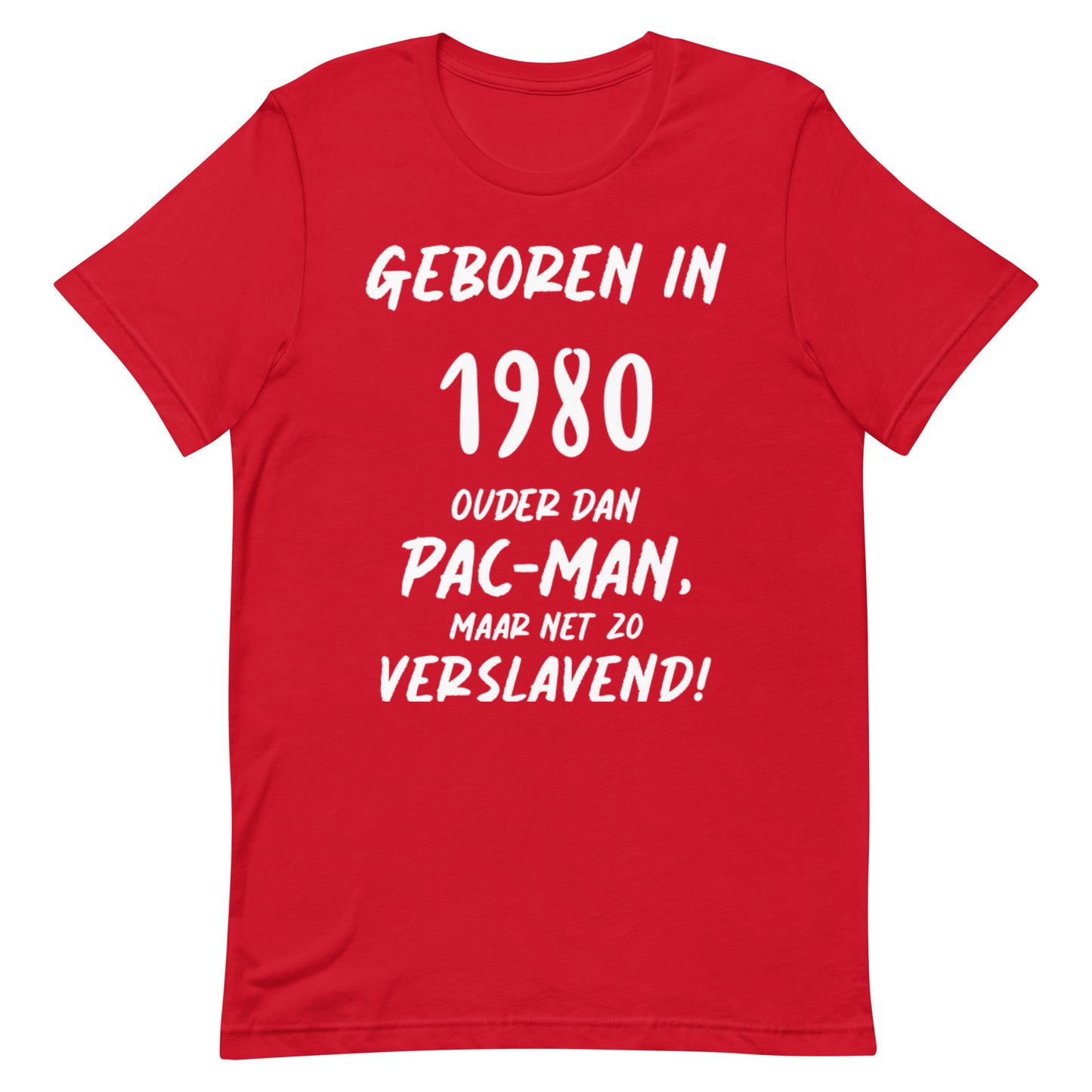 Retro T-shirt - "Geboren in 1980, Ouder dan Pac-Man, maar net zo Verslavend!"