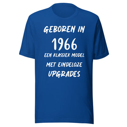 Retro T-shirt - "Geboren in 1966, Een Klassiek Model met Eindeloze Upgrades"