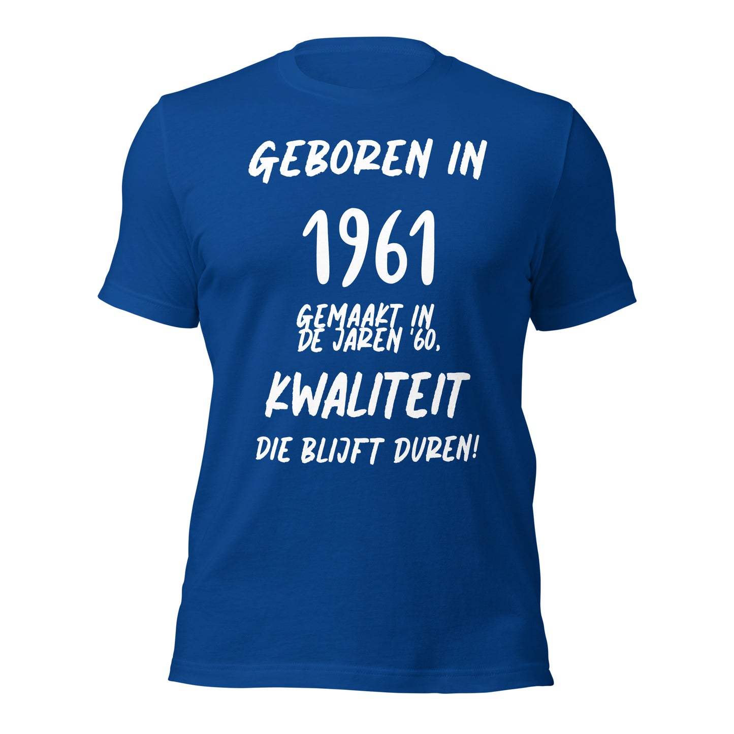 Retro T-shirt - "Geboren in 1961, Gemaakt in de Jaren '60"